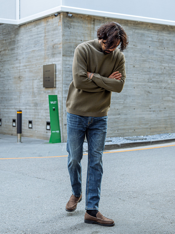 (L-5XL)<br>키프로스 ソフト 半タートルネックニット