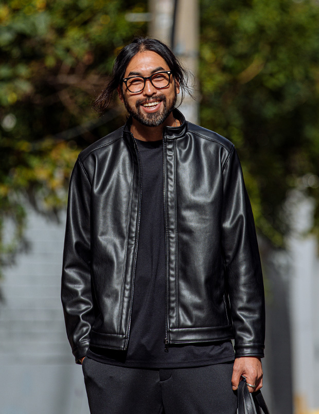 (L~5XL)<BR>아라스 레더 ジャケット