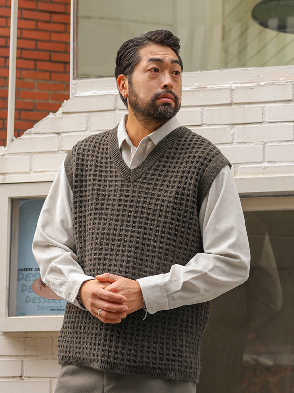 (L~5XL)<BR>벌집스 ニットベスト