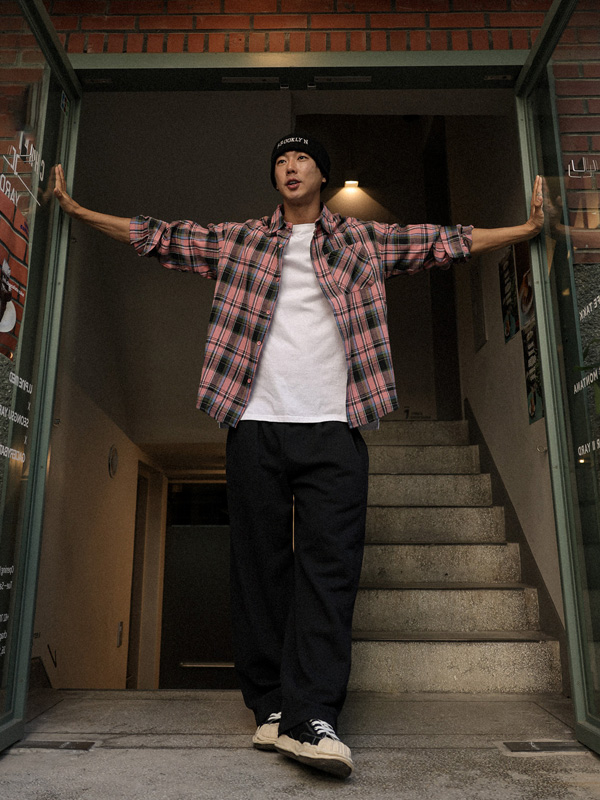 (L-6XL)<br>자다카 チェック柄のシャツ 2293