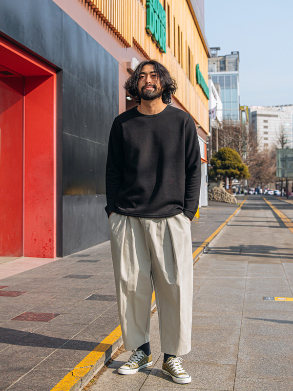 (M-5XL)<br>덥다 더워! 라운드티<br><font color="#098a09"><B>기장선택 (基本的な,ロング+8cm)</B></font>