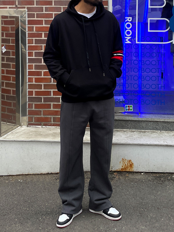 (L-5XL)<BR>탄키 セミワイドフィット 절개트레이닝 기모팬츠