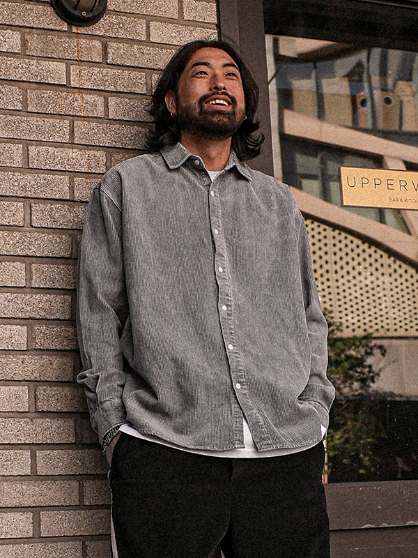 (L-5XL)<BR>노타디토 顔料 골덴셔츠