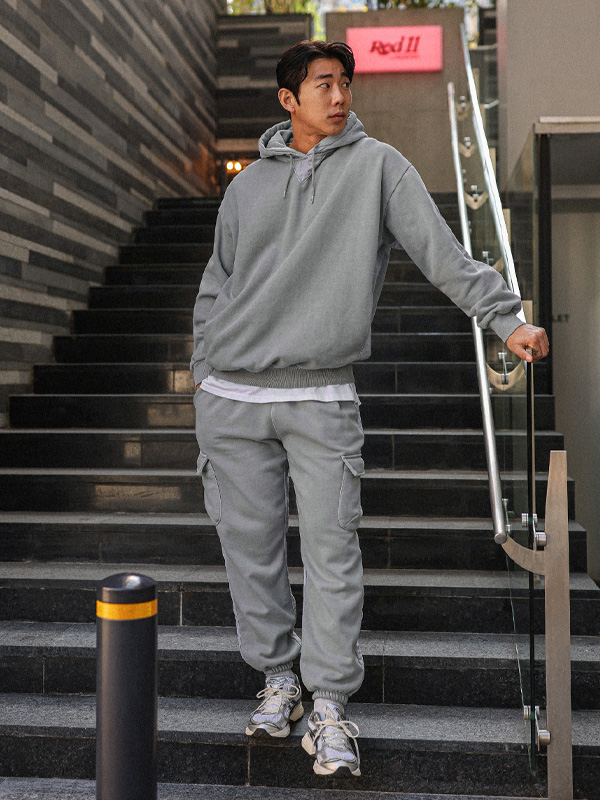 (XL-6XL)<BR>놀사츠 顔料 トレーニング 퀼팅조거 기모팬츠