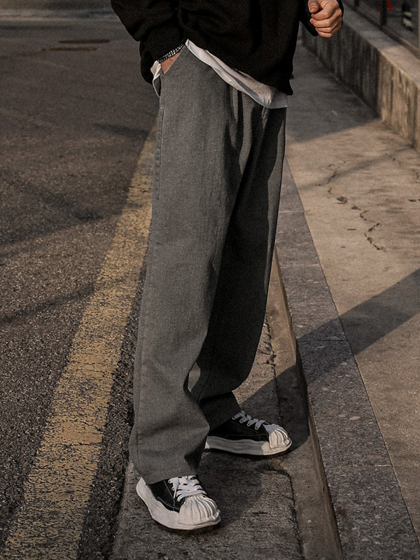 (M-5XL)<BR>카마리아 標準フィット 기모뒷밴딩팬츠 70