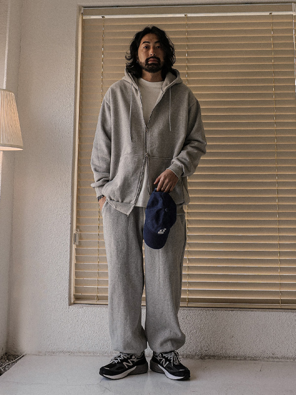 (XL-5XL)<BR>톨스버리 起毛フードジップアップ+라이페노 조거밴딩 기모팬츠