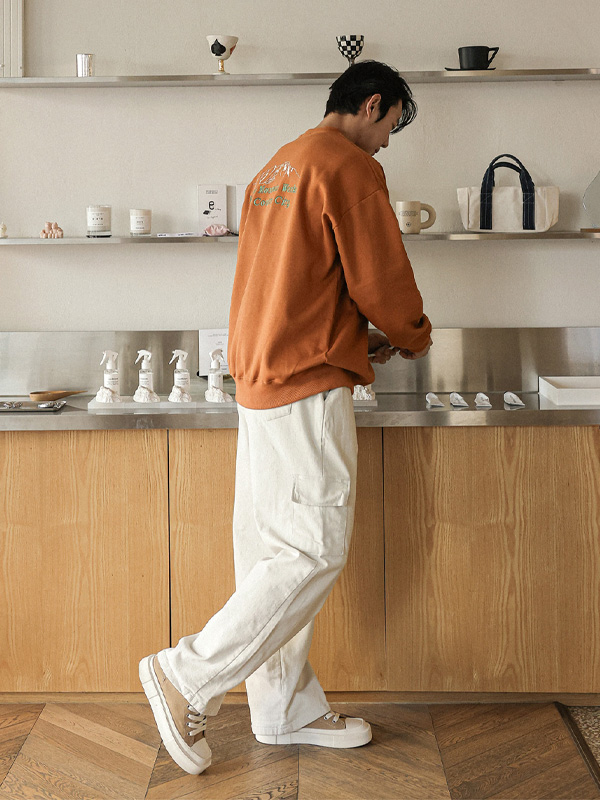 (L-4XL)<BR>리다코트 標準フィット バンディングカーゴパンツ