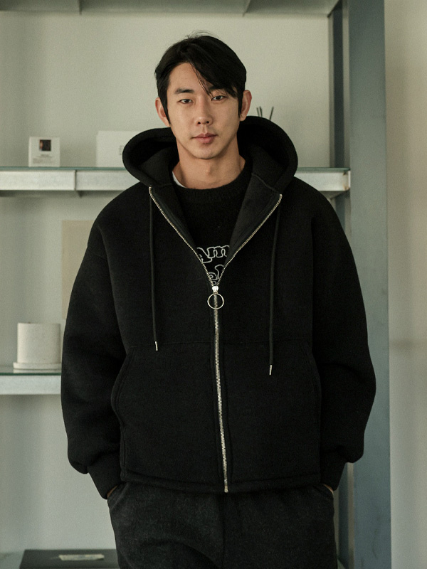 (XL-4XL)<br>퍼카스터 起毛フードジップアップ