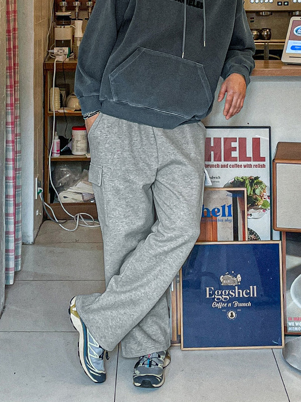 (L-4XL)<BR>티와디 セミワイドフィット 기모밴딩팬츠