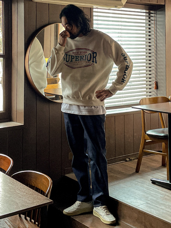 (XL-5XL)<br>쿠시아나 起毛マンツーマンTシャツ