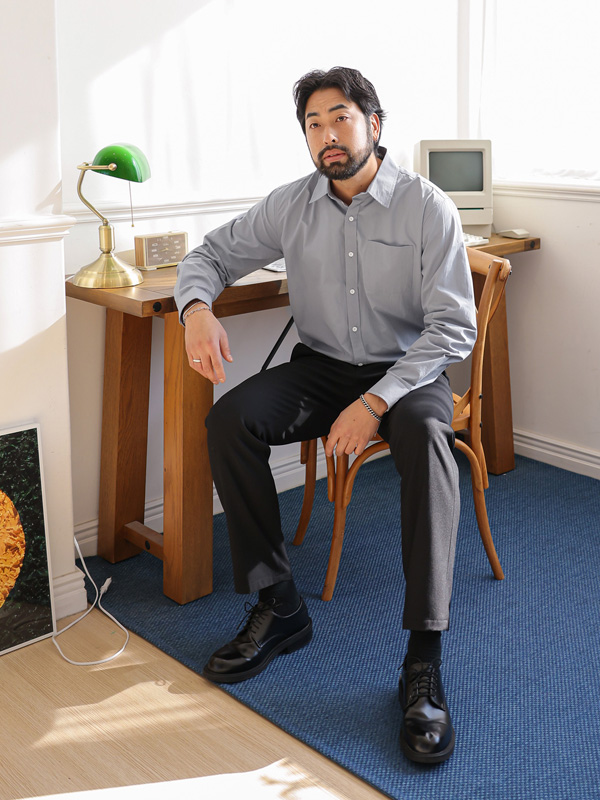 (S-4XL)<BR>치다크 サイドバンド スリムフィット 기모슬랙스