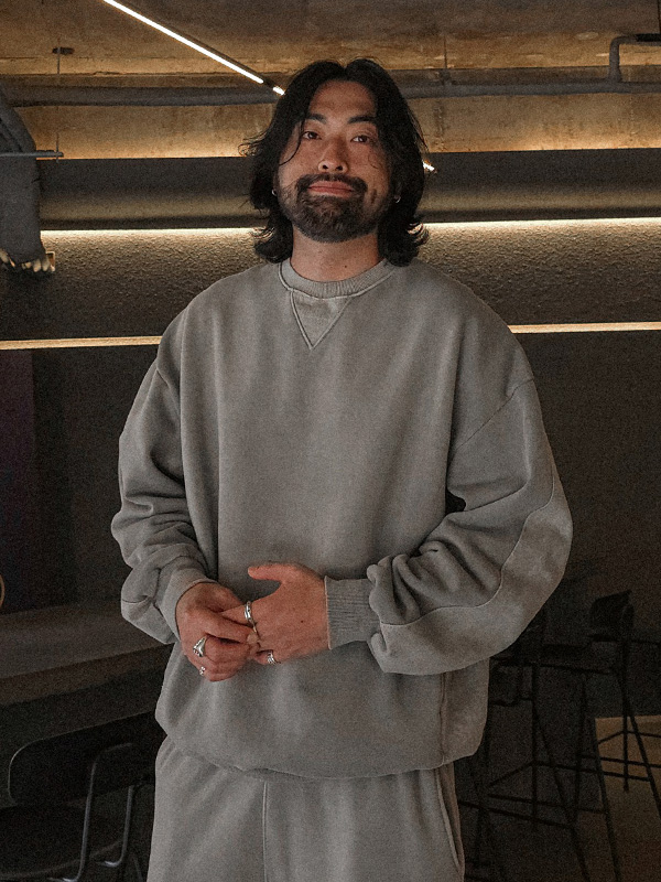 (XL-6XL)<BR>파프라스 顔料 起毛マンツーマンTシャツ