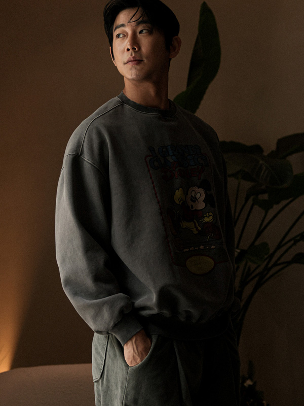 (3XL-6XL)<BR>립코 顔料 起毛マンツーマンTシャツ