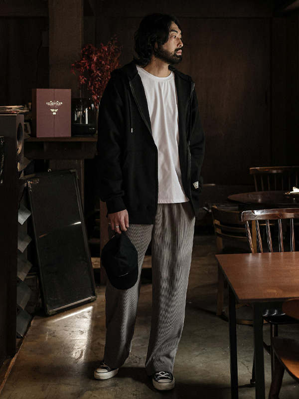 (L-5XL)<BR>플렌티 起毛フードジップアップ