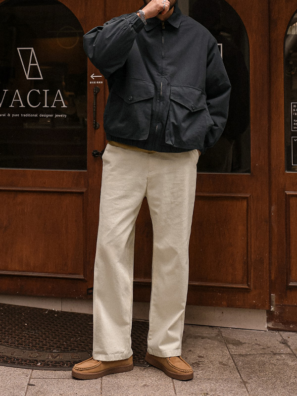 카슈텔 セミワイドフィット 뒷밴딩면팬츠