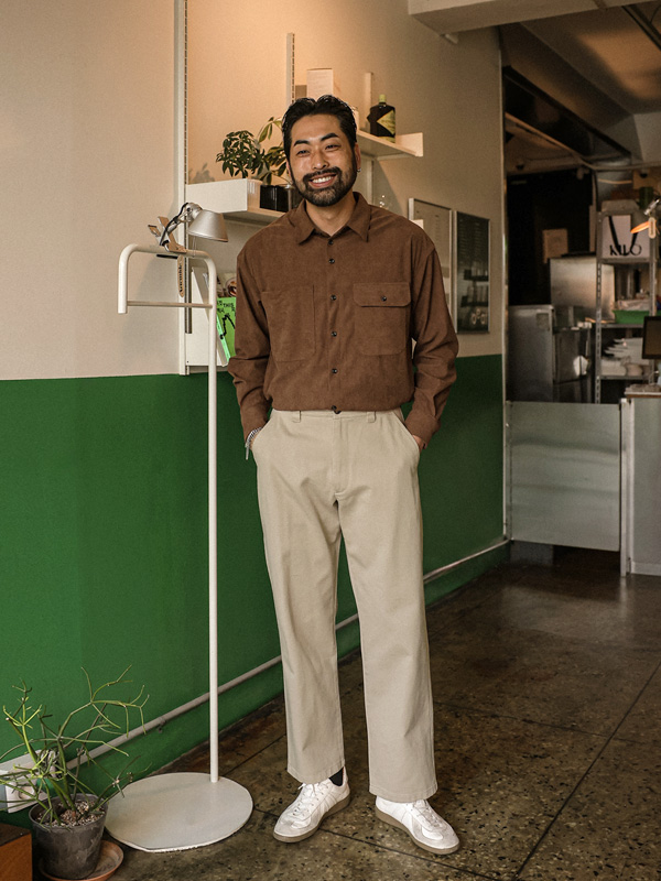 가다그 スエード 골덴셔츠