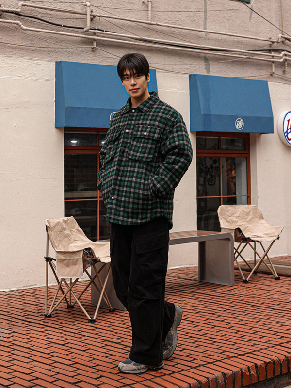 마가단카 ウール 체크자켓