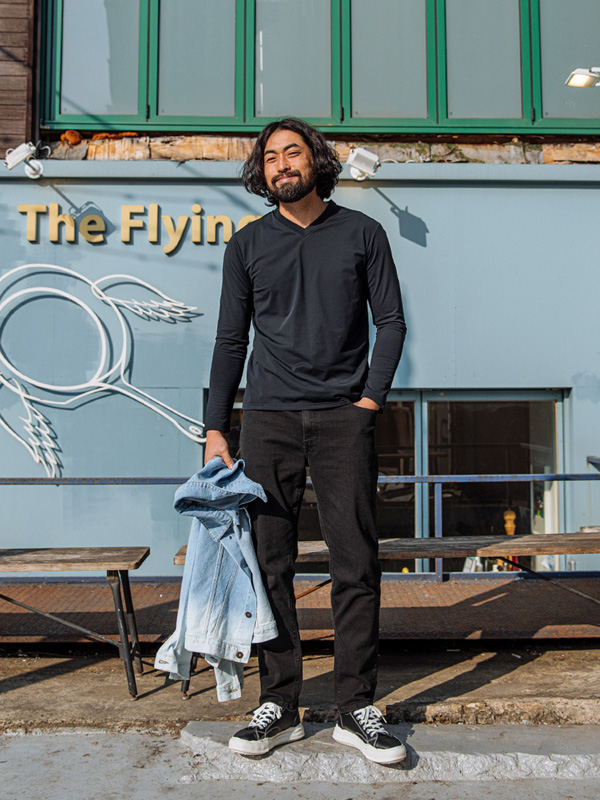 (M-5XL)<br>따뜻하게 起毛長袖Tシャツ