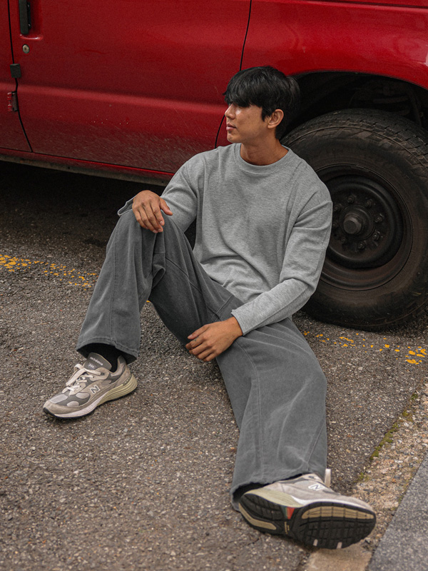 (L-5XL)<BR>하비턴 ワイドフィット バンディングパンツ Z1443