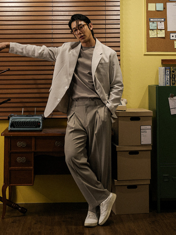 (L-4XL)<br>버타노 ヘリンボーン リネンのジャケット