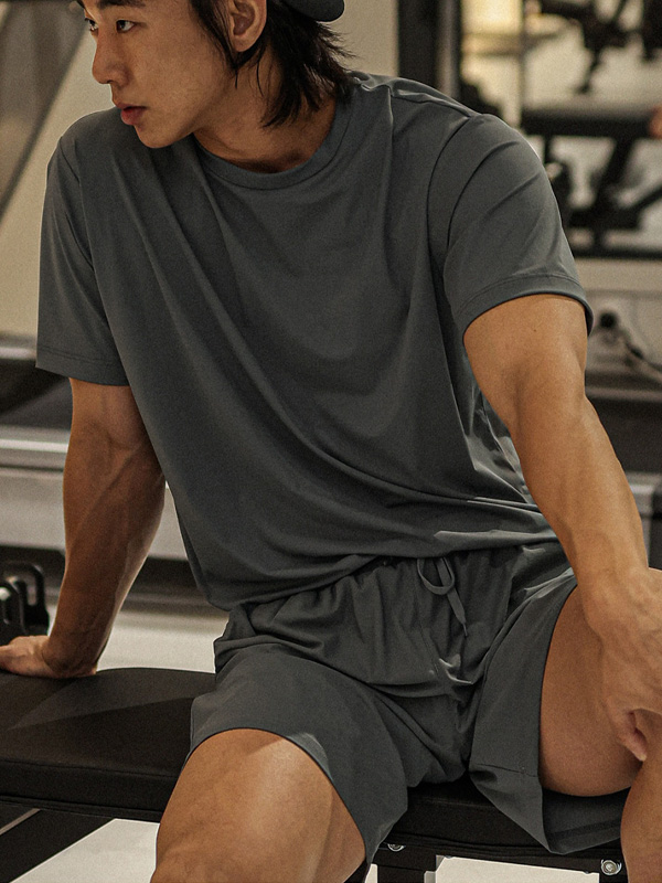 (L-6XL)<BR>알파샤 冷却 半そでティー+카이미야 冷却 バンディング半ズボン<br><font color=