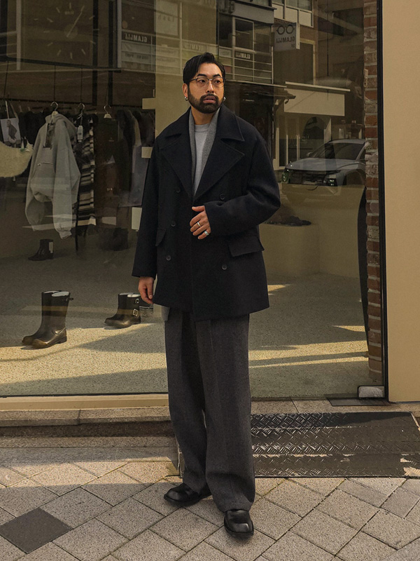 (L-5XL)<br>이드리야 ウール 더블코트