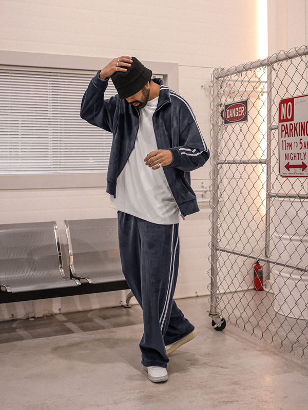 크로토네 골덴집업+레반토 セミワイドフィット 골덴밴딩팬츠