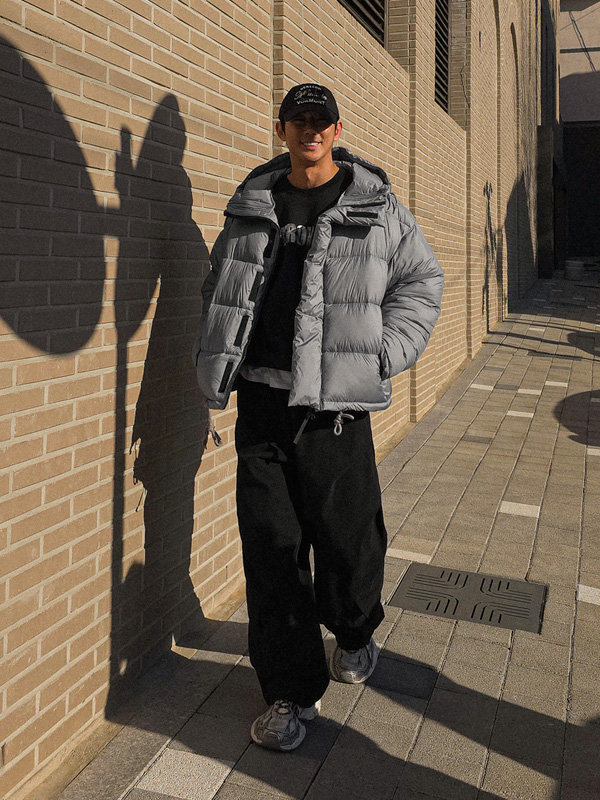 (M-4XL)<BR>다트차 シープスキン 웰론후드패딩