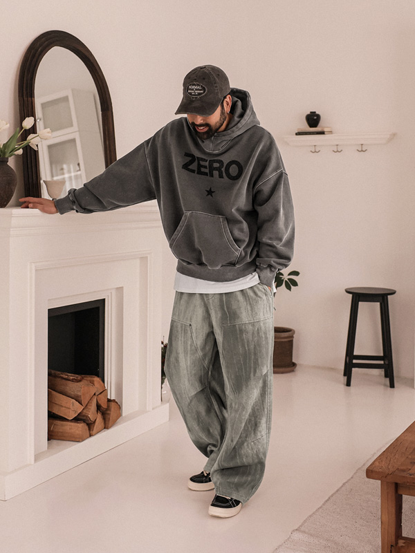 제로스타 顔料 フリースのパーカー