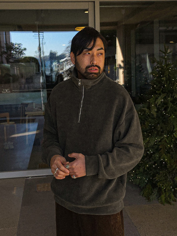 (XL-6XL)<br>쿠프리아 ゴールデン 기모반집업 T053