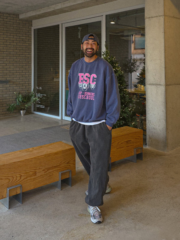 (M-5XL)<BR>투카리 顔料 起毛マンツーマンTシャツ