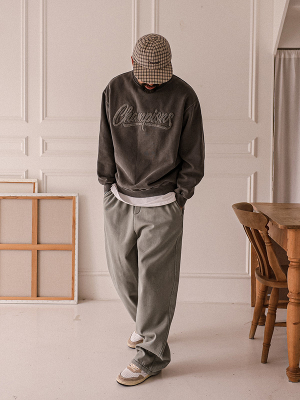 (L-7XL)<BR>렉센 セミワイドフィット 면 バンディングパンツ 3932