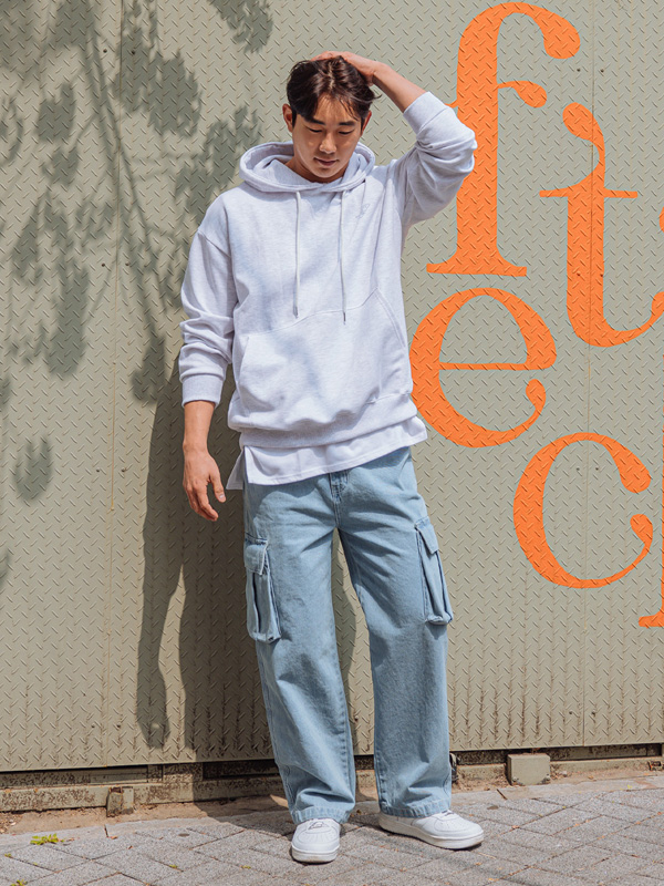 (M-5XL)<br>하나우스 フードティーシャツ