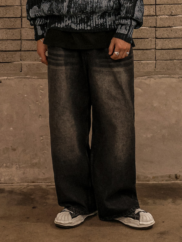 (L-4XL)<br>브란토 セミワイドフィット 기모데님밴딩팬츠 1091