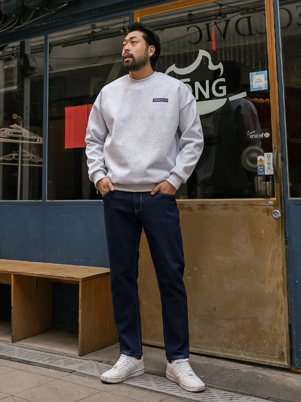 (30-46)<BR>페어링 ノンウォッシュデニムパンツ