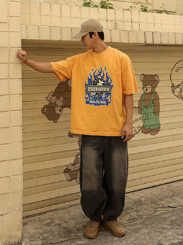 (30-46)<BR>바들렛 커브드 デニムパンツ