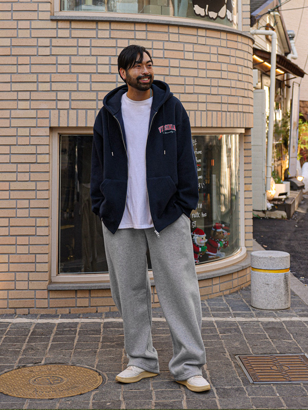 (M-5XL)<BR>티라나 양기모 フードジップアップ 450