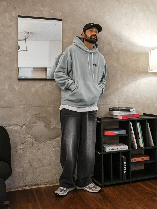 (L-7XL)<BR>산투티 フリース フードティーシャツ T055