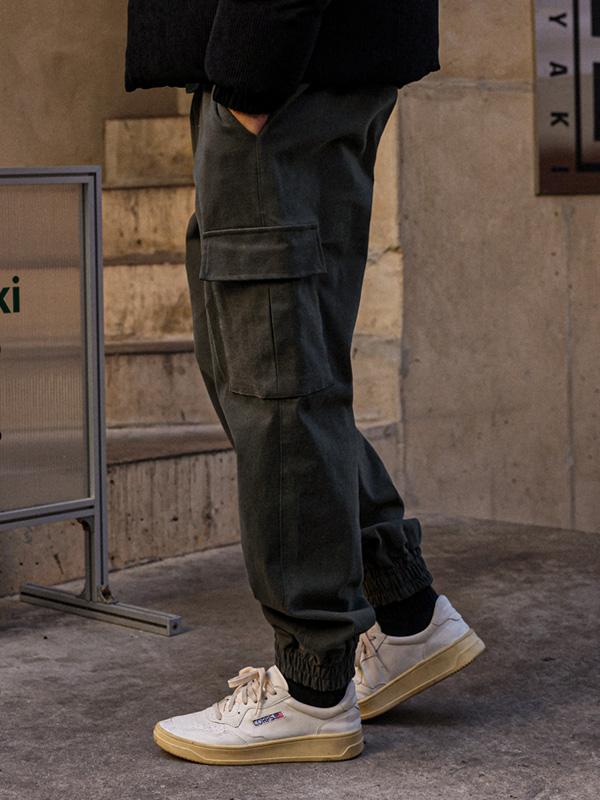 (M-6XL)<BR>피노타 カーゴバンディング 기모조거팬츠 P011