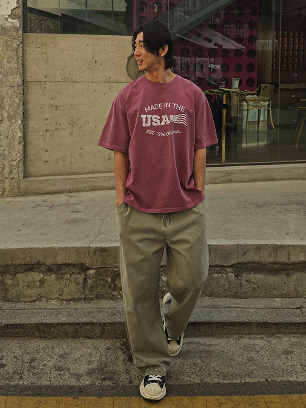 (M-4XL)<BR>비야브 セミワイドフィット バンディングパンツ