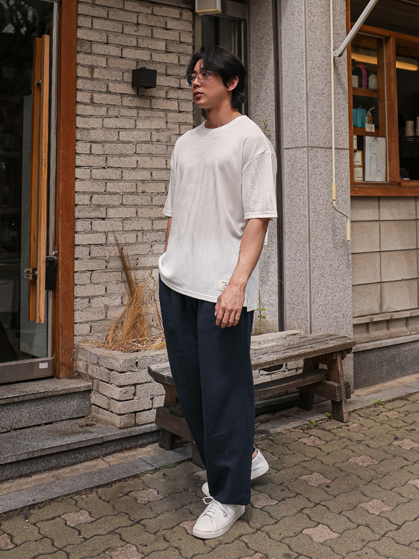 (L-5XL)<BR>다날리 ワッフル 半そでティー<br><font color=