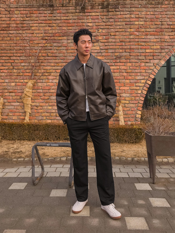 (M-4XL)<br>파노테스 레더자켓