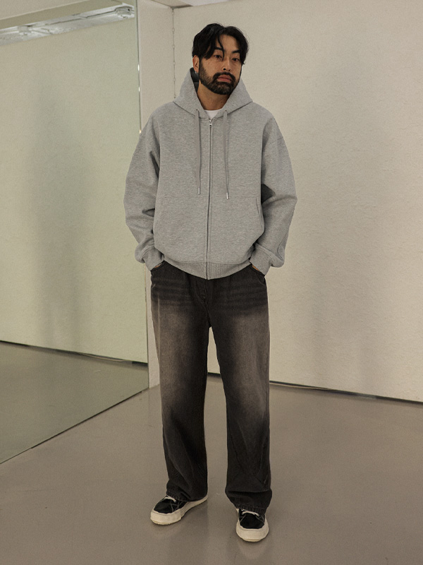 (M-4XL)<br>던바드 セミワイドフィット デニムバンディングパンツ H5000