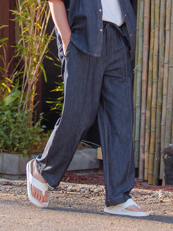 (XL-6XL)<BR>파시온 広範囲 밴딩생지데님팬츠