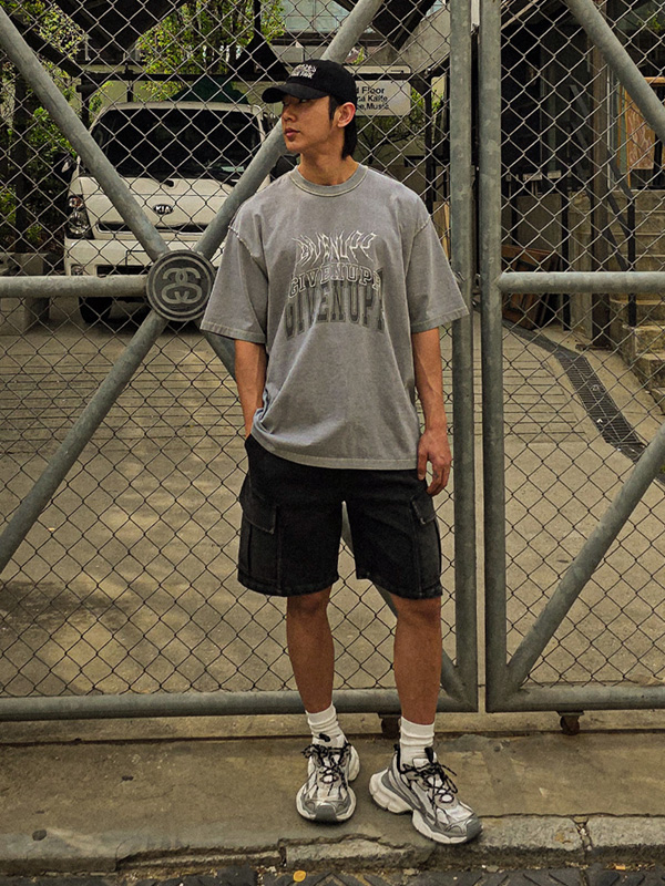 (XL-5XL)<BR>아만테 顔料 半そでティー