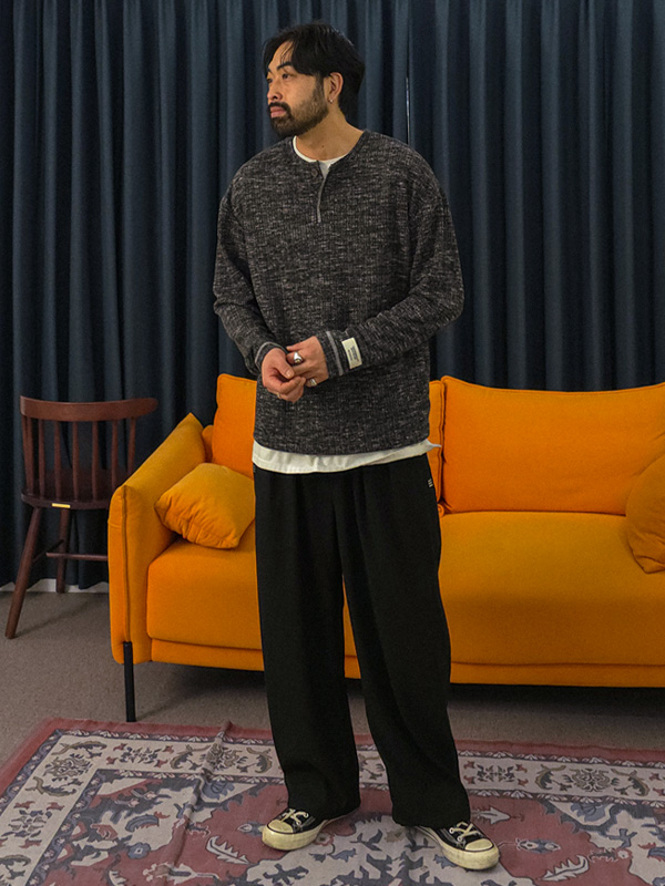 (L-7XL)<br>볼코비 セミワイドフィット プリッツ バンディングパンツ 3165