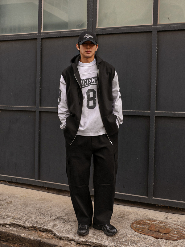 (L-7XL)<BR>슬란치 セミワイドフィット 카고트레이닝팬츠 3112