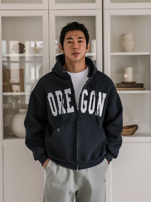 오레곤 フードジップアップ