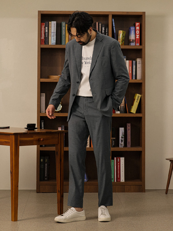 (M-6XL)<BR>월드 정장자켓+꺼진 불꽃 フォーマルパンツ