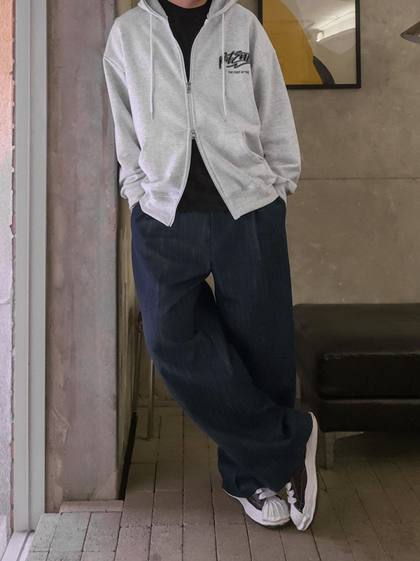 (2XL-5XL)<BR>브린마 バックバンディング デニムパンツ